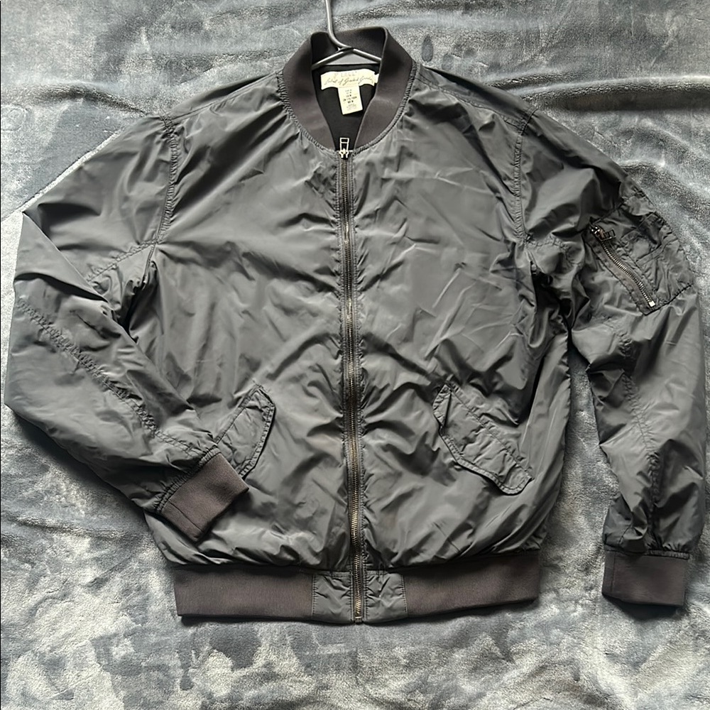 Men's Gray Bomber Jacket
